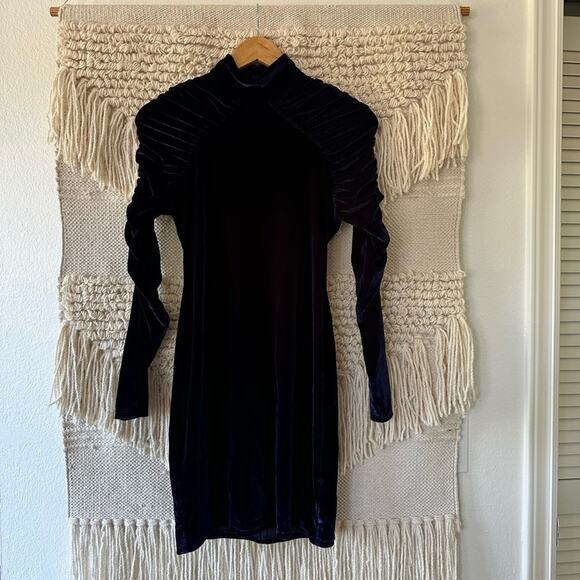Amanda Uprichard Velvet Shandi Dress - Picture 1 of 9